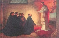 Ignace à la crypte du martyrium de saint Denis