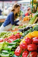 en traversant un marché